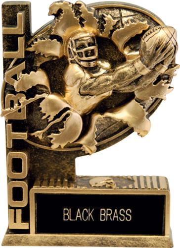 Hasty Awards 6" Bust-Out Football Resin Trophies. Engraving is available on this item.