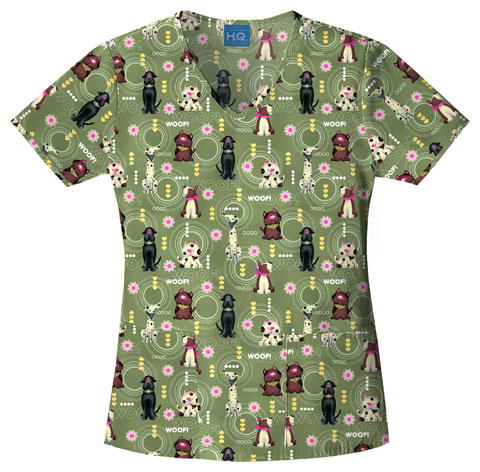Cherokee Scrub HQ Womens V-Neck Scrub Top. Embroidery is available on this item.