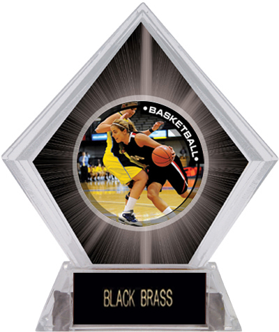 P.R. Female Basketball Black Diamond Ice Trophy. Engraving is available on this item.
