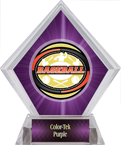 Awards Classic Baseball Purple Diamond Ice Trophy. Personalization is available on this item.