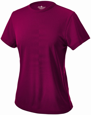 Charles River Women's Wicking Crew Neck Tee. Printing is available for this item.