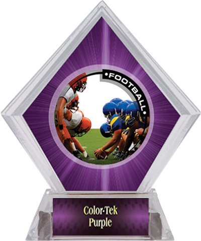 Awards PR1 Football Purple Diamond Ice Trophy. Personalization is available on this item.