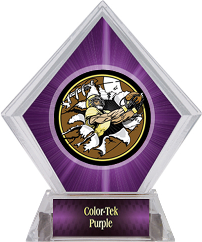 Awards Bust-Out Football Purple Diamond Ice Trophy. Personalization is available on this item.