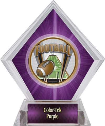 Awards ProSport Football Purple Diamond Ice Trophy. Personalization is available on this item.