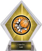 Bust-Out Basketball Yellow Diamond Ice Trophy Bust-Out Basketball Yellow Diamond Ice Trophy