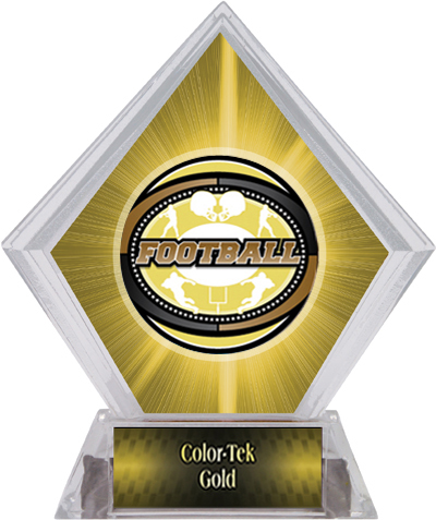Awards Classic Football Yellow Diamond Ice Trophy. Personalization is available on this item.