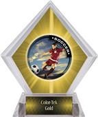 P.R. Female Soccer Yellow Diamond Ice Trophy