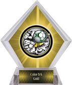 Awards Bust-Out Soccer Yellow Diamond Ice Trophy