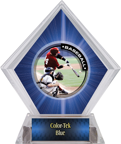 Awards P.R.1 Baseball Blue Diamond Ice Trophy. Personalization is available on this item.