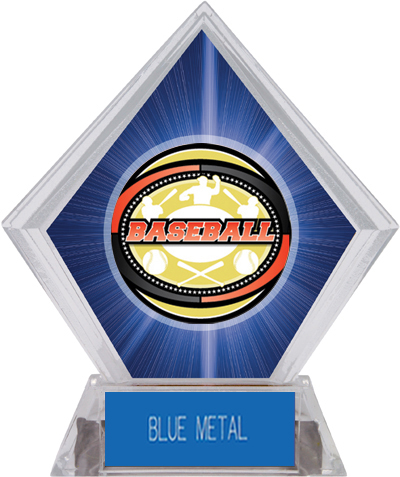 Awards Classic Baseball Blue Diamond Ice Trophy. Personalization is available on this item.