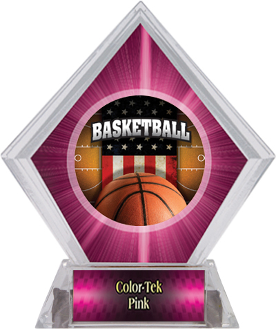 Awards Patriot Basketball Pink Diamond Ice Trophy. Personalization is available on this item.