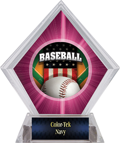 Awards Patriot Baseball Pink Diamond Ice Trophy. Personalization is available on this item.