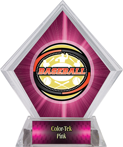 Awards Classic Baseball Pink Diamond Ice Trophy. Personalization is available on this item.
