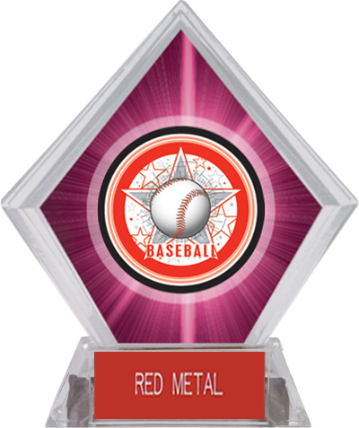 Awards All-Star Baseball Pink Diamond Ice Trophy. Engraving is available on this item.