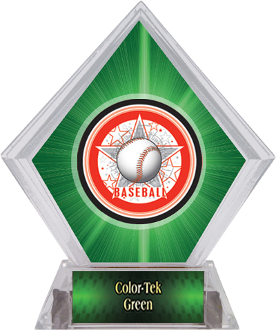 Awards All-Star Baseball Green Diamond Ice Trophy. Engraving is available on this item.