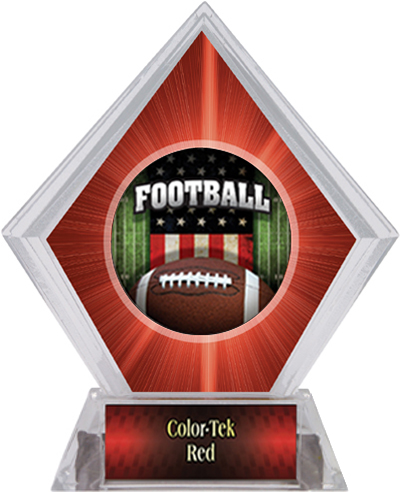 Awards Patriot Football Red Diamond Ice Trophy. Personalization is available on this item.