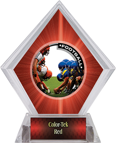 Awards PR1 Football Red Diamond Ice Trophy. Personalization is available on this item.