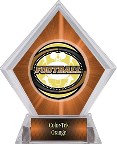 Awards Classic Football Orange Diamond Ice Trophy. Personalization is available on this item.