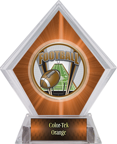 Awards ProSport Football Orange Diamond Ice Trophy. Personalization is available on this item.