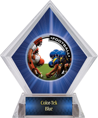 Awards PR1 Football Blue Diamond Ice Trophy. Personalization is available on this item.