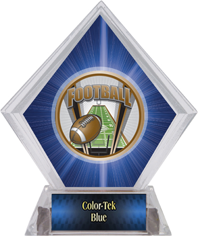 Awards ProSport Football Blue Diamond Ice Trophy. Personalization is available on this item.
