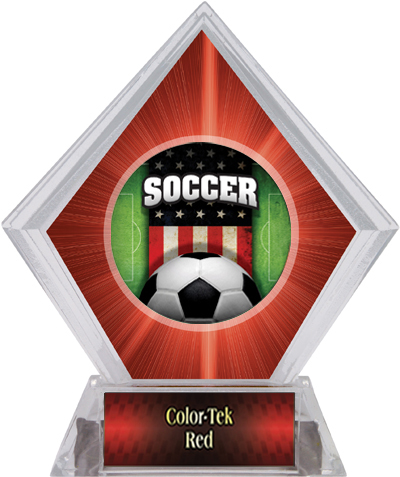 Awards Patriot Soccer Red Diamond Ice Trophy. Personalization is available on this item.