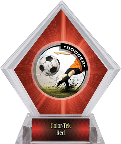 Awards P.R. Male Soccer Red Diamond Ice Trophy. Personalization is available on this item.