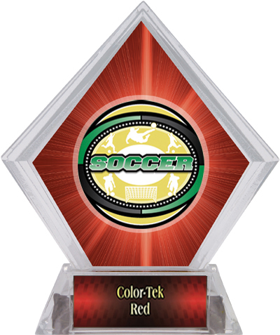 Awards Classic Soccer Red Diamond Ice Trophy. Personalization is available on this item.