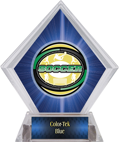Awards Classic Soccer Blue Diamond Ice Trophy. Personalization is available on this item.