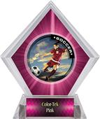 P.R. Female Soccer Pink Diamond Ice Trophy