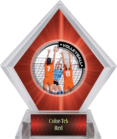 Awards PR2 Volleyball Red Diamond Ice Trophy. Personalization is available on this item.