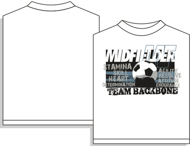 Utopia Soccer Team Backbone Midfielder T-shirt