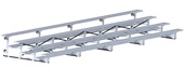 4 Row 27' Bleacher Single Foot Plank Tip & Roll BLCH-427TRG 4 Row 27' Bleacher Single Foot Plank Tip & Roll BLCH-427TRG
