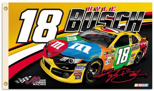 NASCAR Kyle Busch #18 2-Sided 3' x 5' Flag
