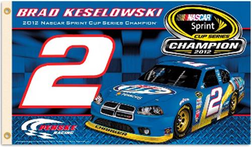 NASCAR Brad Keslowski #2 2-Sided 3' x 5' Flag
