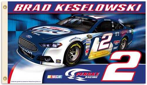 NASCAR Brad Keslowski #2 2-Sided 3' x 5' Flag