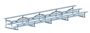 3 Row 27' Bleacher Standard Single Foot Plank Aluminum/Steel Under Structure BLCH-327