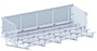 5 Row 27' Bleacher Single Foot Plank Chain Link Rail - Enclosed BLCH-527C