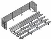 Jaypro Universal Enclosure For 5 Row 27' Bleachers