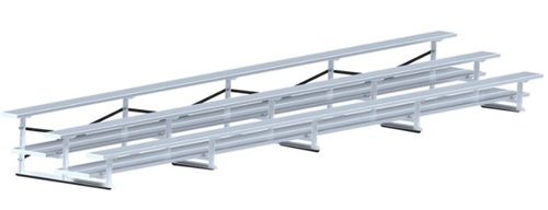 3 Row 27' Bleacher Preferred Double Foot Plank - All Aluminum BLDP-327AL