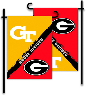 COLLEGIATE Georgia - Ga. Tech House Divided Flag