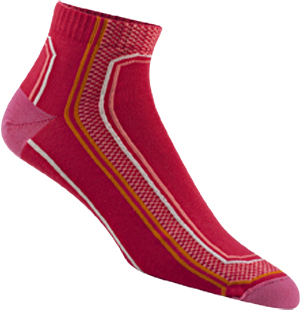 Wigwam Peloton Qtr Length Sport Pink Adult Socks