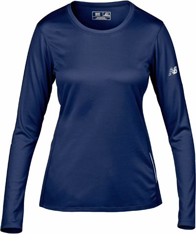 New Balance Tempo Ladies Long Preformance T-shirt. Printing is available for this item.