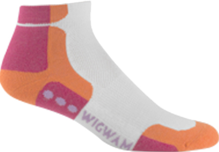 Wigwam Pink Run Time Pro Qtr Length Adult Socks
