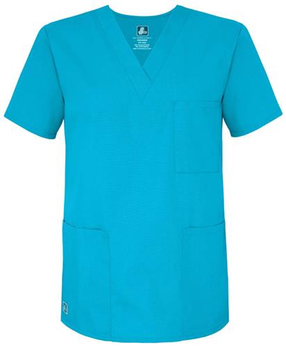 Adar Universal Unisex V-Neck Tunic Scrub Top. Embroidery is available on this item.