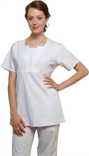Adar Womens Split V Tunic Uniform Top. Embroidery is available on this item.