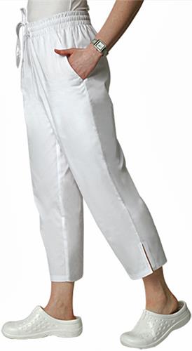 Adar Womens Side Pocket Capri Uniform Pants. Embroidery is available on this item.