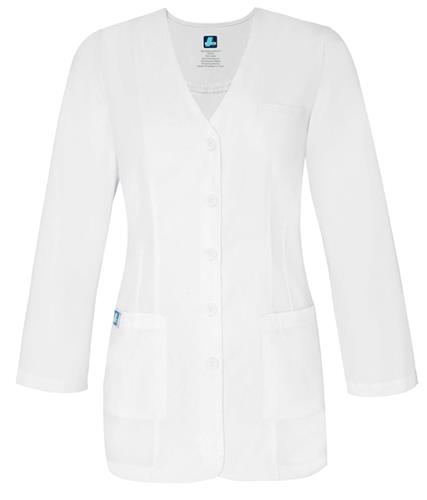 Adar Womens Dble Princess V-Neck Consultation Coat. Embroidery is available on this item.