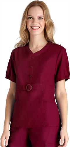 Adar Women's Button 'n Buckle Princess Uniform Top. Embroidery is available on this item.