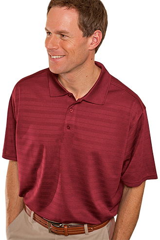 Hartwell 910 Burke Men's Textured Stripe Polo. Printing is available for this item.